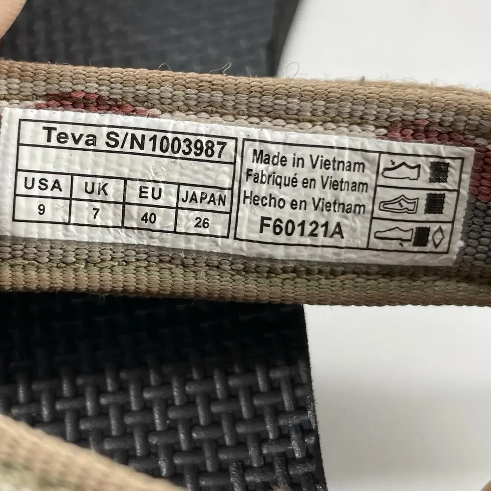 Teva Original Universal Sport Sandals Womens Size 9 Brown Tan Strappy Active